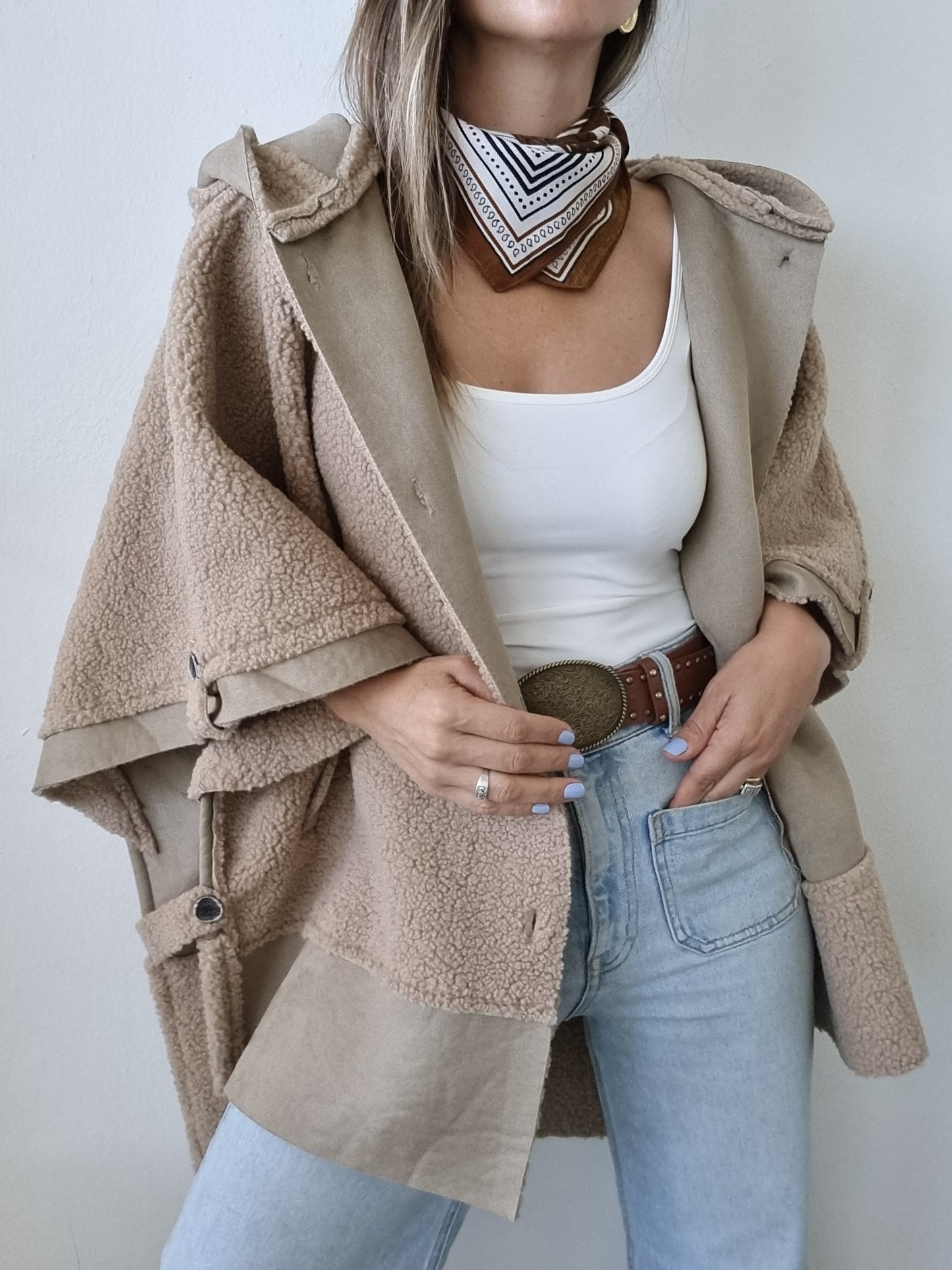Poncho Teddy Moccha