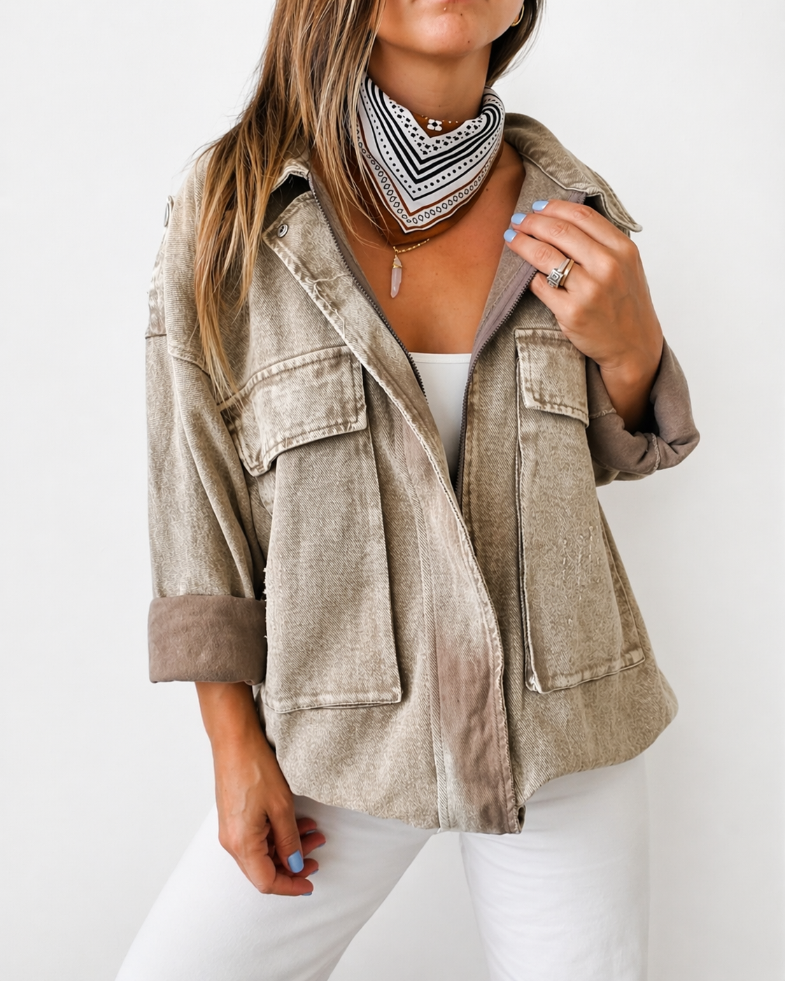Chaqueta Camel Gastada