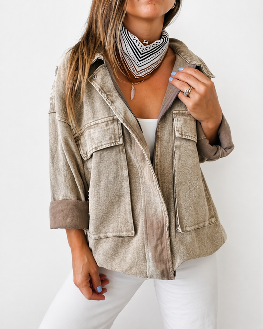 Chaqueta Camel Gastada