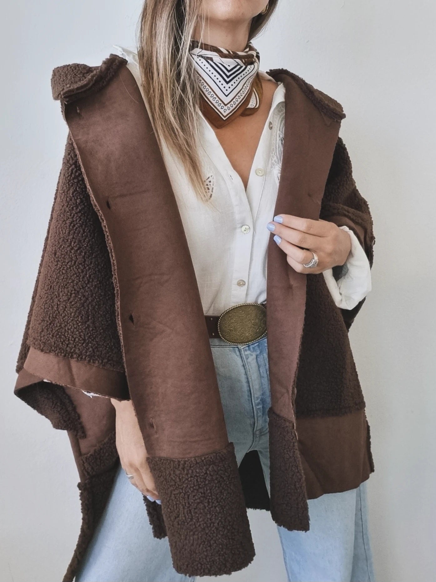 Poncho Teddy Moccha