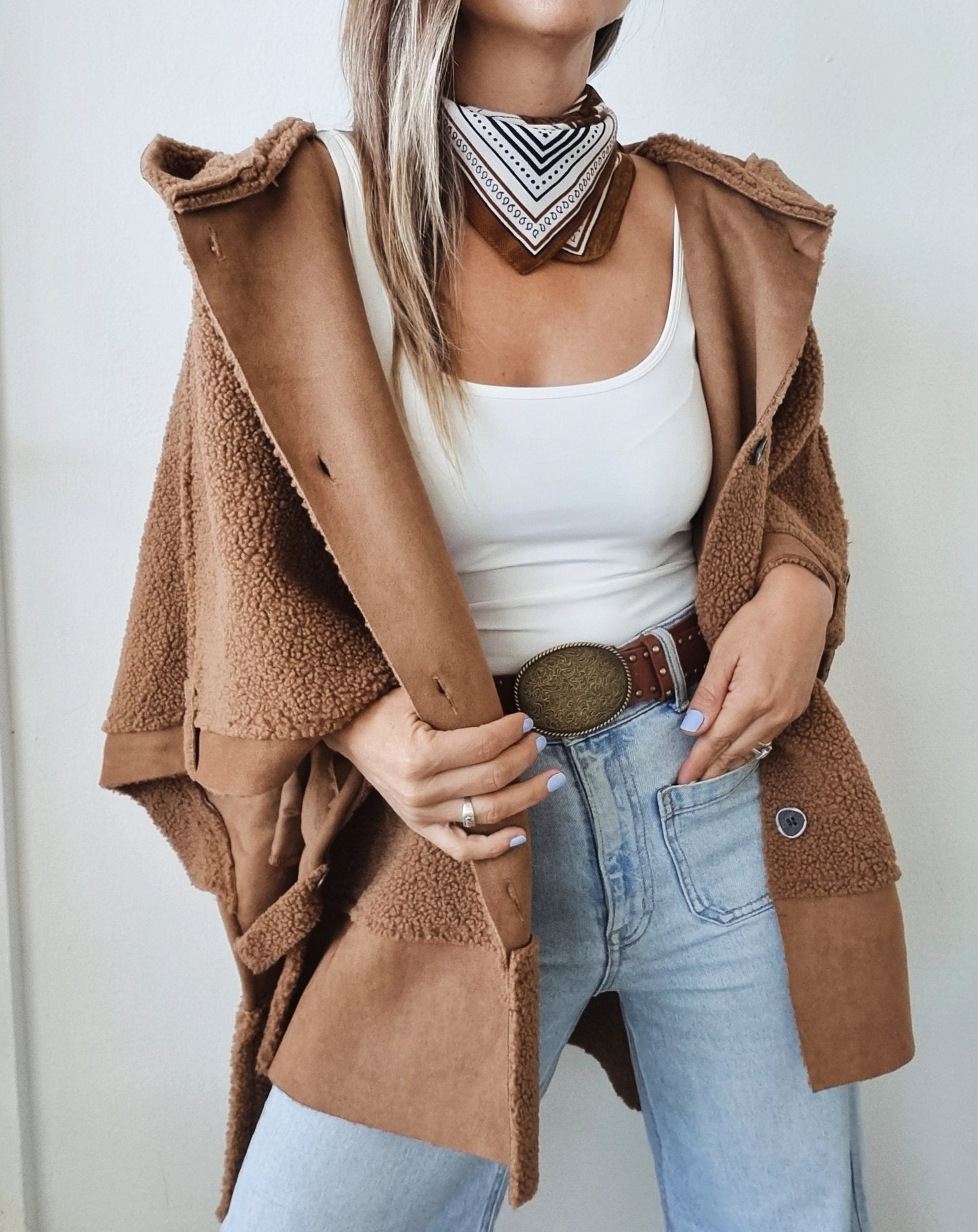 Poncho Teddy Moccha
